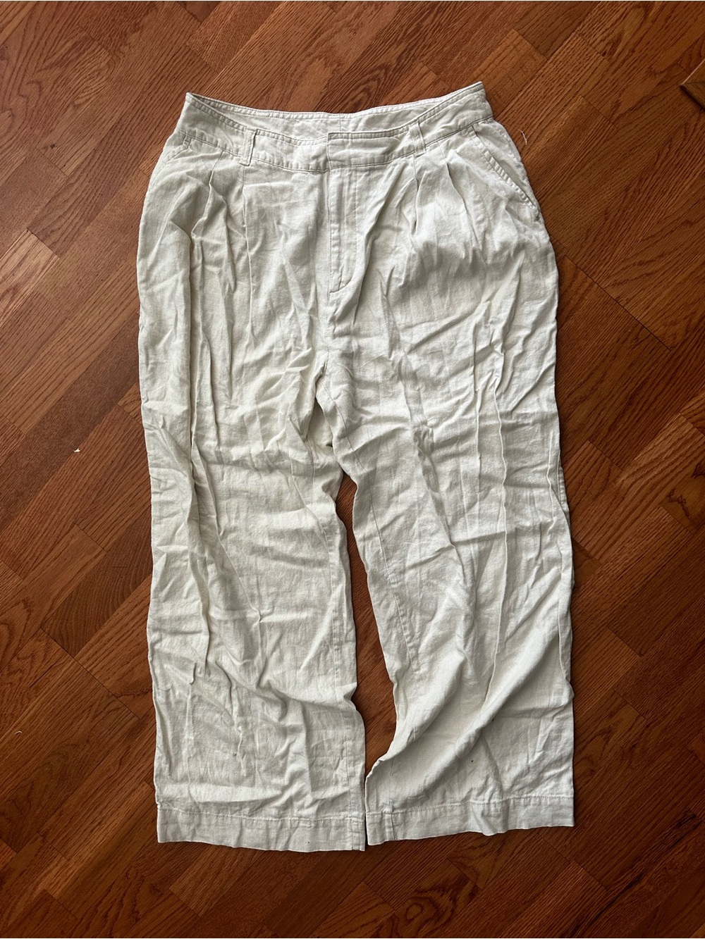 GAP linen blend wide leg pant size 12